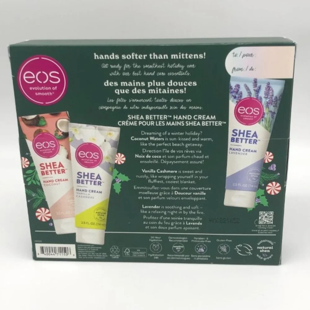 🆕 EOS Hand Care Essentials, Hand Cream Trio Coconut, Vanilla Cashmere & Lavender
